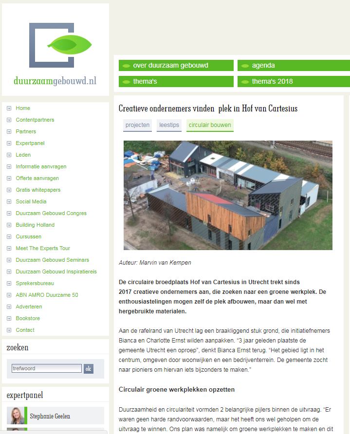 duurzaam gebouwd hof van cartesius