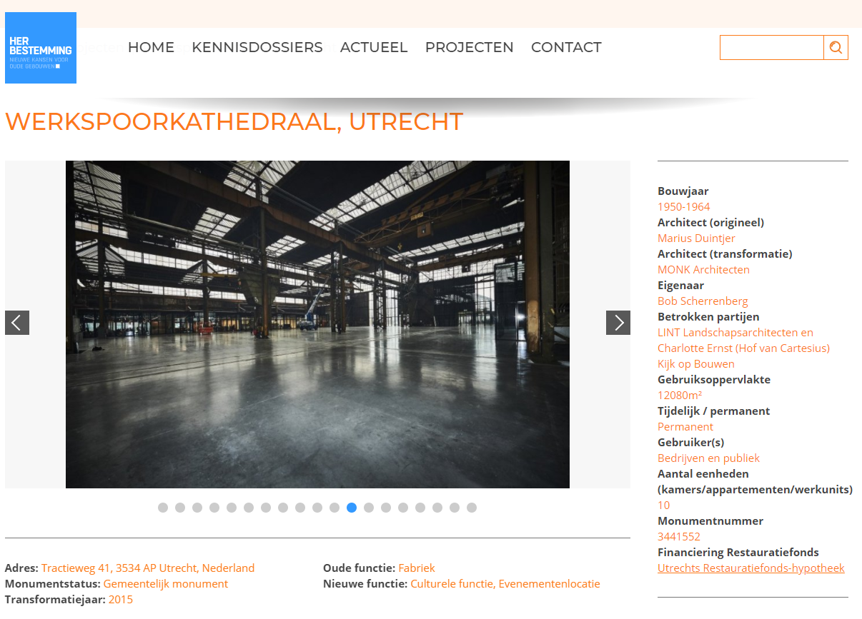 herbestemming.nu werkspoorkathedraal werkspoorkwartier utrecht duurzaam